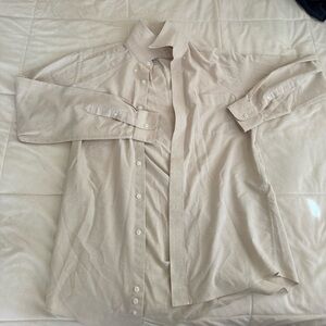 David Taylor Men's Beige Button Down Shirt